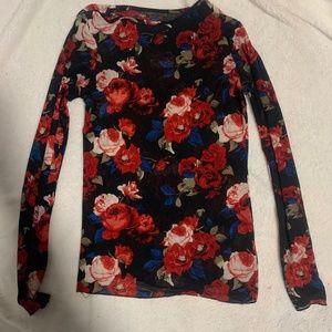 Long sleeve see through shirt